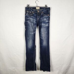 Big‎ Star Jeans Remy Boot Low Rise Fit Western Blue Denim Womens 27L Long Y2K